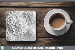 GorgeousWhite 3D Sculpture Square Coaster design.