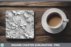 GorgeousWhite 3D Sculpture Square Coaster design.