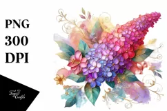 Watercolor Luxury Flower Love Splash Clipart Product Image 1