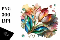 Watercolor Luxury Flower Splash Clipart Product Image 1