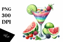 Watercolor Daiquiri Clipart Product Image 1