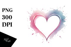 Watercolor Heart PNG Product Image 1
