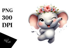 Cute Elephant Vector Art PNG Product Image 1