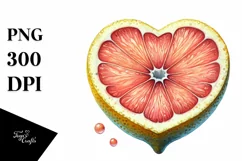 Lemon Heart Clipart PNG Product Image 1