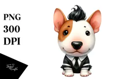 Cute Baby Bull Terrier for Halloween, Transparent PNG Product Image 1