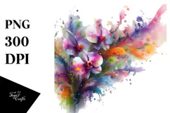 Colorful Orchid made of PNG Product Image 1