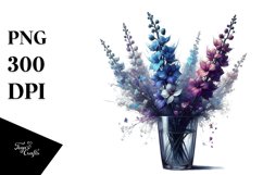 Abstract Artistic Delphinium Clipart Product Image 3