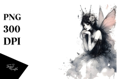 Washed Watercolor Gothic Fairy Product Image 1
