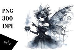 Washed Watercolor Gothic Fairy Product Image 1