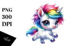 Cool Baby Unicorn, PNG Product Image 1