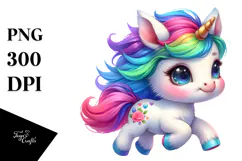 Cool Baby Unicorn, PNG Product Image 1