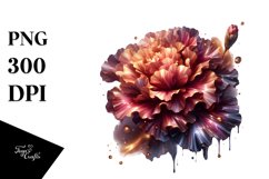 Watercolor Glossy Carnation Clipart Product Image 3