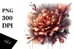 Watercolor Glossy Carnation Clipart Product Image 1