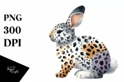 Easter Bunny Animal Print Flower, Clipart |T-shirt, Mug PNG Product Image 8