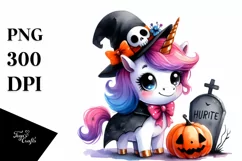 Cute Baby Unicorn Halloween | Sublimation Clipart Product Image 3