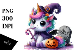 Cute Baby Unicorn Halloween | Sublimation Clipart Product Image 1