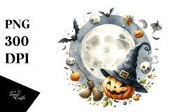 Funny Werewolf Halloween Clipart, PNG Product Image 1