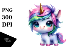 Cute Baby Unicorn PNG Product Image 1