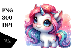 Cute Baby Unicorn PNG Product Image 1