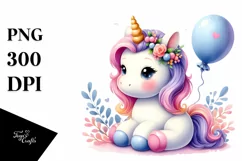 Cute Baby Unicorn Pumpkin | Sublimation Clipart Product Image 3