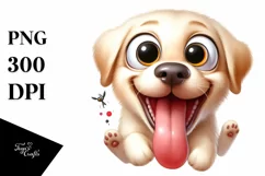 cute Labrador Retriever Watercolor Clipart Product Image 3