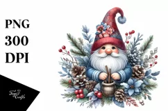 Mystical Winter Gnome, Transparent PNG Product Image 1