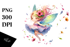 Colorful Watercolor Fairy with Wind Petals, 20 oz Tumbler Product Image 1