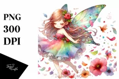 Colorful Fairy Wind Petals | Clipart Product Image 1