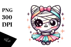 Funny Adorable Mummy in Tutu PNG Product Image 1