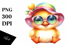Cute Baby Duck with Sunglasses | Sublimation Clipart Product Image 3