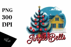 Retro Jingle Bells Christmas Png Product Image 5