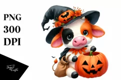 Simple Vibrant Baby Cow Clipart Product Image 3