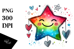 Simple Smiling Star PNG Product Image 1