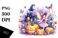Simple Vibrant Fairy Halloween Clipart Product Image 1