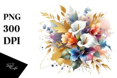 Vibrant Bouquet with Cosmos | Clipart Product Image 3