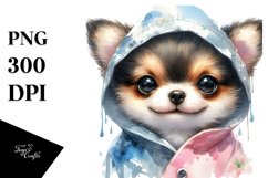 Expressive Chihuahua with Raincoat PNG Product Image 3