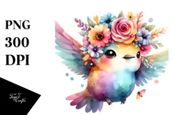 Cartoon-Style Vibrant Hummingbird PNG Product Image 1