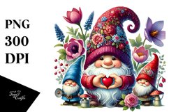 Detailed Valentines Gnome PNG Product Image 1