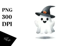 Simple Funny Haloween Clipart with GHOST PNG Product Image 1