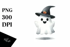 Simple Funny Haloween Clipart with GHOST PNG Product Image 1
