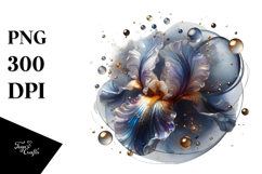 Abstract Glossy Iris PNG Product Image 1