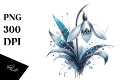 Detailed Watercolor Snowdrop | Clipart Product Image 3