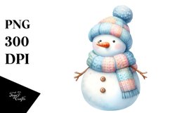 Snow Man with Scarf PNG Product Image 1