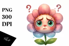 Expressive Baby Flower, Transparent PNG Product Image 1
