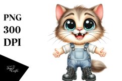 Proud Expressive Cat Boots Clipart Product Image 3