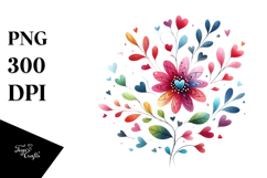 Simple Flower Hearts Digital Painting Product Image 1