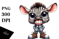 Baby Zebra Eyes Watercolor Clipart Product Image 1