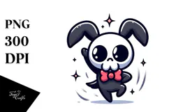 Cute Cartoon Reaper with Bow Tie, Transparent PNG Product Image 1