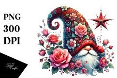 Valentines Gnome with Detailed Hat, Transparent PNG Product Image 1