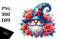 Valentines Gnome with Detailed Hat, Transparent PNG Product Image 1